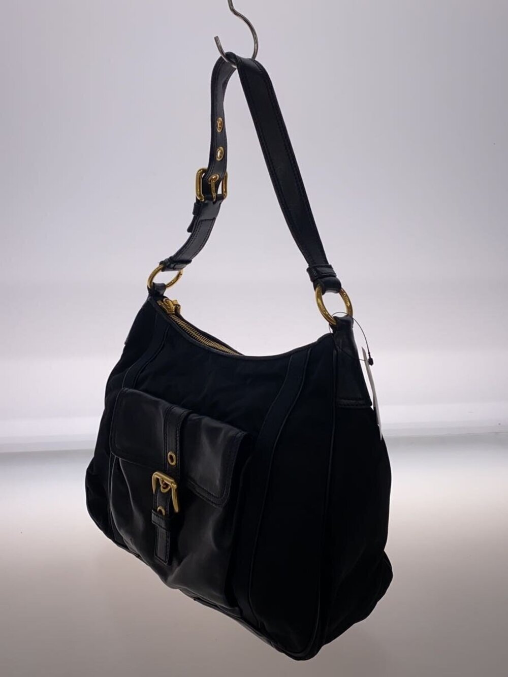 Prada pocket black distinctive bag shoulder Black front Black